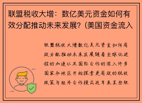 联盟税收大增：数亿美元资金如何有效分配推动未来发展？(美国资金流入)